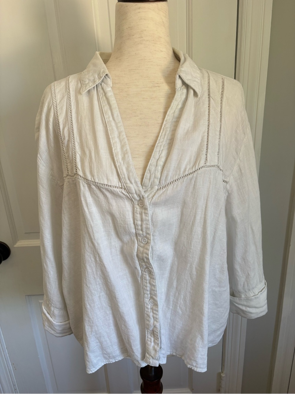 Zara linen blend top